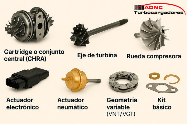¿Qué componentes tiene un turbocompresor y cómo funcionan? Descubre cada parte clave